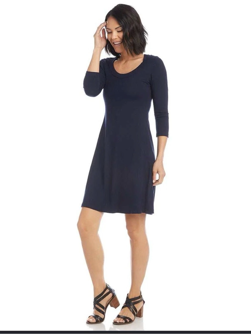 Nau Merino Wool Midi Dress 3/4 sleeves size XS